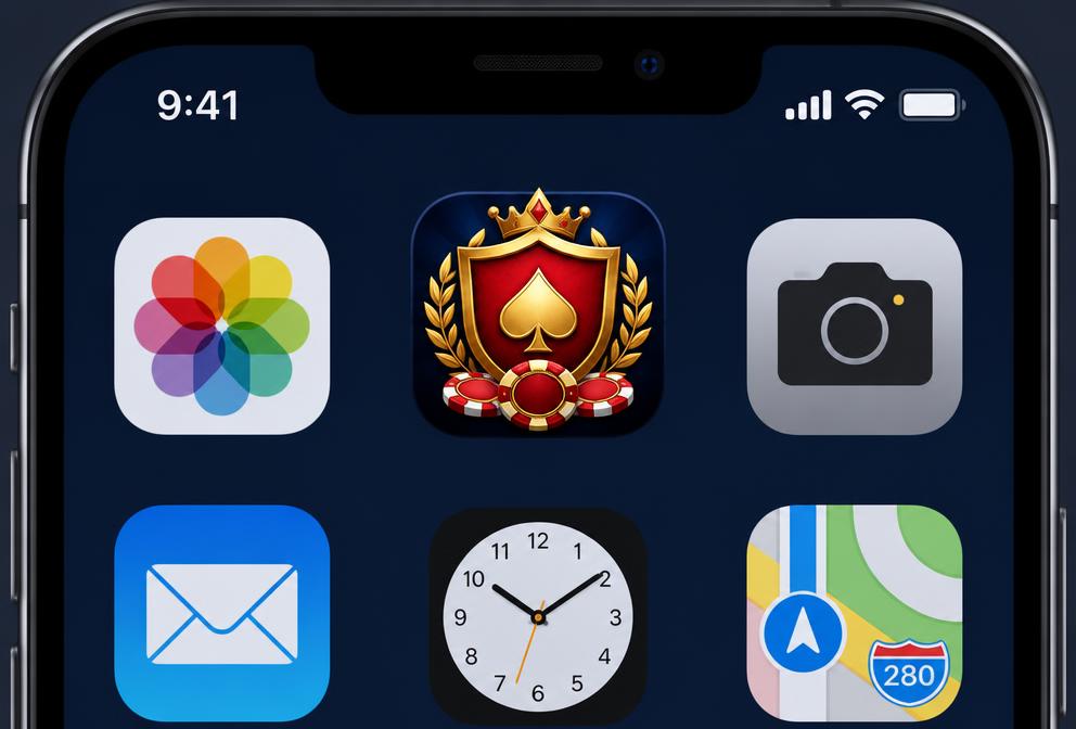 National Casino accesat de pe un telefon mobil, în browser