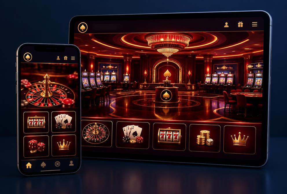 National Casino deschis pe ecranul unui telefon mobil